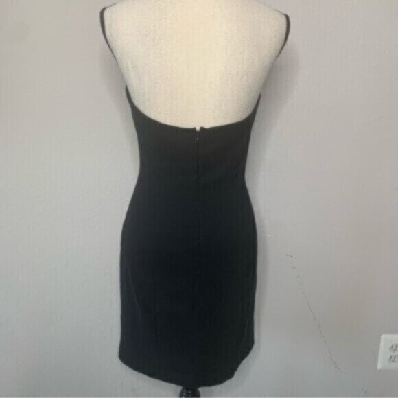 Cache Vintage Black Halter Neck Open Back Mini Dress - Picture 11 of 13
